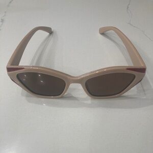 Retro Peach and Copper Rhinestone Sunglasses